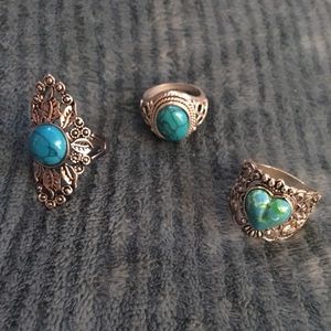 Set of 3 costume rings